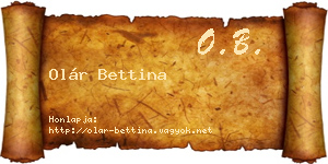 Olár Bettina névjegykártya